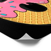 Six Seven Eiscreme 67 Lustig Mason Meme Einfaches Poster (Ecke)