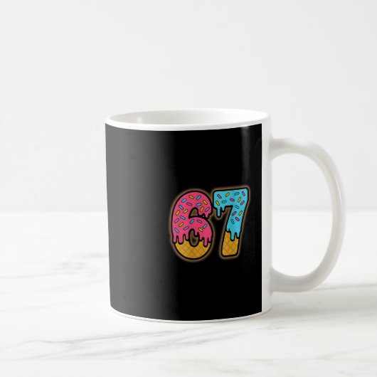 Six Seven Eiscreme-Drip Sport 67 Lustiger Mason-Me Kaffeetasse (Rechts)
