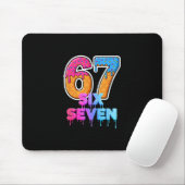 Six Seven Eiscreme-Tropf Gen Alpha-Slang 6 7 Trend Mousepad (Mit Mouse)