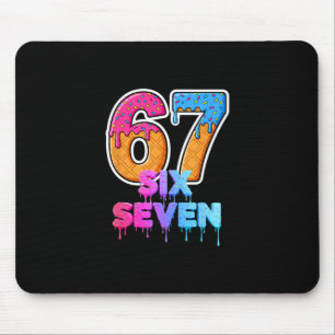 Six Seven Eiscreme-Tropf Gen Alpha-Slang 6 7 Trend Mousepad