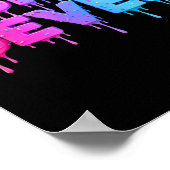 Six Seven Eiscreme-Tropf Gen Alpha-Slang 6 7 Trend Poster (Ecke)