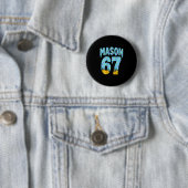Six Seven Eiscreme-Tropf-Mason 67 Meme Halloween ( Button (Beispiel)