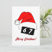 Six Seven Frohe Weihnachten Grußkarte! (Stehend Vorderseite)