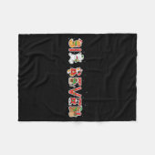 Six Seven Funny Christmas Cats Ugly Sweater 67 Mem Fleecedecke (Vorderseite (Horizontal))