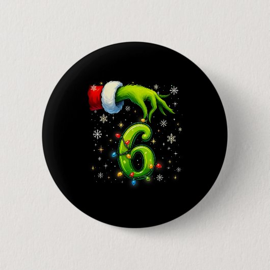 Six Seven Funny Christmas Meme Couple Matching Button (Vorderseite)