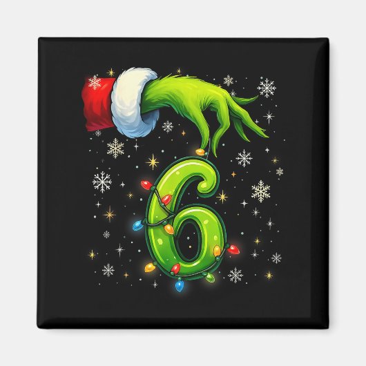 Six Seven Funny Christmas Meme Couple Matching  Magnet (Vorne)
