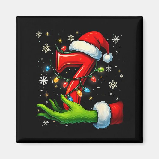Six Seven Funny Christmas Meme Couple Matching Magnet (Vorne)