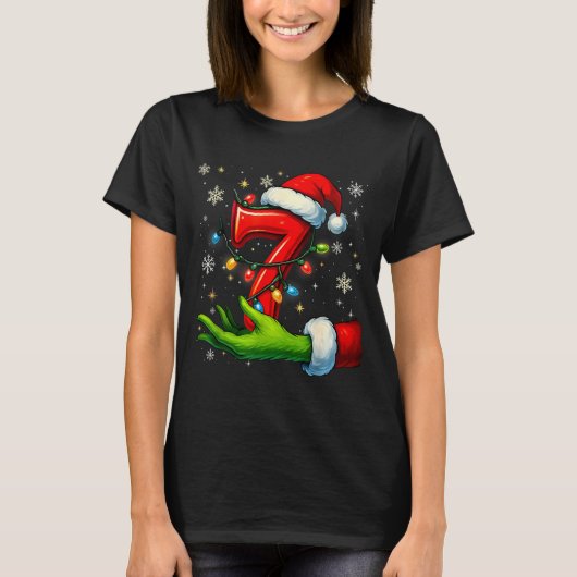 Six Seven Funny Christmas Meme Couple Matching T-Shirt (Vorderseite)