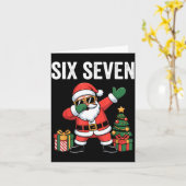 Six Seven Funny Santa Christmas 67 Meme  Karte (Gelbe Blume)