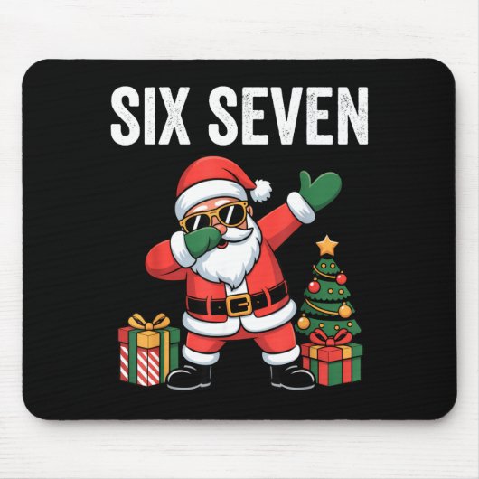 Six Seven Funny Santa Christmas 67 Meme Mousepad (Vorne)
