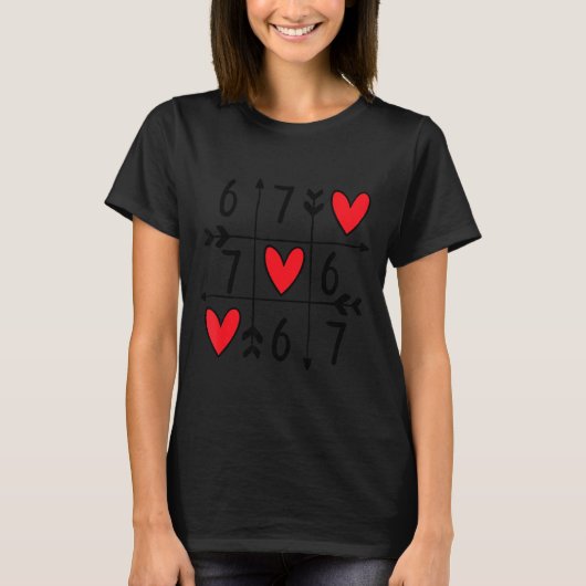 Six Seven Gamer 67 Valentines Day 6 7 Funny T-Shirt (Vorderseite)