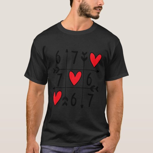 Six Seven Gamer 67 Valentines Day 6 7 Funny T-Shirt (Vorderseite)