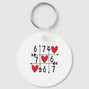 Six Seven Gamer 67 Valentinstag 6 7 Lustig Schlüsselanhänger