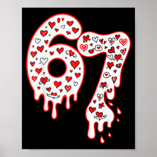 Six Seven Gen Alpha Eiscreme-Tropf Valentinstag  Poster