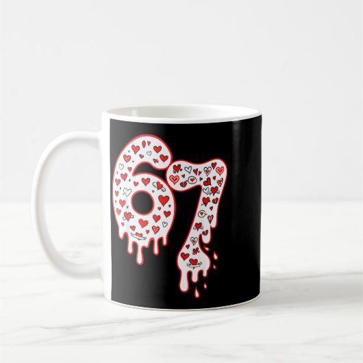 Six Seven Gen Alpha Ice Cream Drip Valentines Day Kaffeetasse (Links)