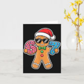 Six Seven Gingerbread 67 Funny Christmas Boys Kids Karte (Gelbe Blume)
