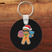 Six Seven Gingerbread 67 Funny Christmas Boys Kids Schlüsselanhänger (Vorderseite)