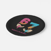 Six Seven Girl Birthday Paper Plate Pappteller (Schrägansicht)