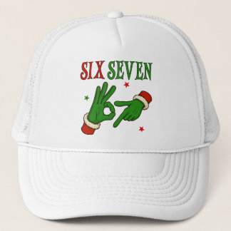 Six Seven Grinch Hand OK Sign Trendy Christmas  Truckerkappe