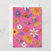 Six Seven Groovy Hippie Birthday Party Einladung (Rückseite)