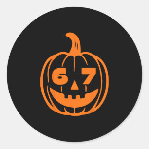 Six Seven Halloween-Kostüm für Lehrer Schüler Runder Aufkleber