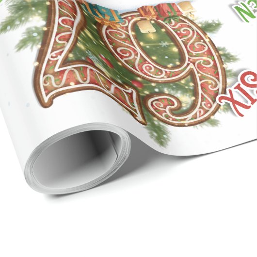 Six Seven Holiday, Green & Red  Geschenkpapier (Rolleneckpunkt)