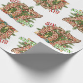 Six Seven Holiday, Green & Red Geschenkpapier (Ecke)