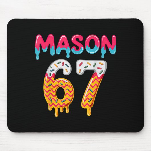 Six Seven Ice Cream Drip 67 Mason Meme Mousepad (Vorne)