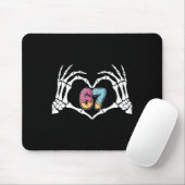 Six Seven Ice Cream Drip 67 Meme Skeleton Hands Si Mousepad (Mit Mouse)