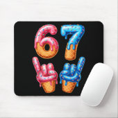 Six Seven Ice Cream Drip 67 Mousepad (Mit Mouse)