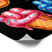 Six Seven Ice Cream Drip 67 Poster (Ecke)