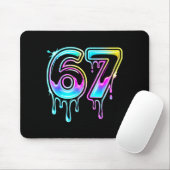 Six Seven Ice Cream Drip Cool Meme 67 Funny 6 7 Bo Mousepad (Mit Mouse)