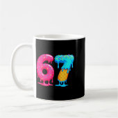 Six Seven Ice Cream Drip Cool Meme 67 Funny Number Kaffeetasse (Links)