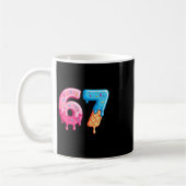 Six Seven Ice Cream Drip Cool Meme 67 Funny Number Kaffeetasse (Links)