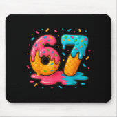 Six Seven Ice Cream Drip Cool Meme 67 Funny Number Mousepad (Vorne)
