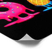 Six Seven Ice Cream Drip Cool Meme 67 Funny Number Poster (Ecke)