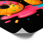 Six Seven Ice Cream Drip Cool Meme 67 Funny Number Poster (Ecke)