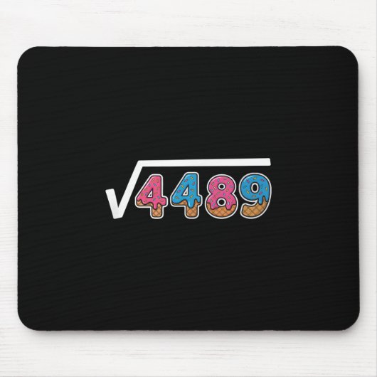 Six Seven Ice Cream Drip Cool Meme 67 Funny Square Mousepad (Vorne)