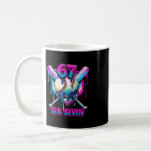 Six Seven Ice Cream Drip Gen Alpha Slang 6 7 Trend Kaffeetasse (Links)