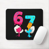 Six Seven Ice Cream Drip Meme 67 Funny Gen Alpha S Mousepad (Mit Mouse)