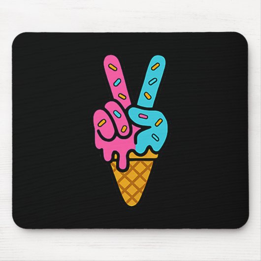 Six Seven Ice Cream Drip Sport 67 Cool Meme Männer Mousepad (Vorne)