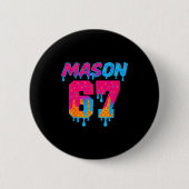 Six Seven Ice Cream Drip Srt 67 Mason Meme Button (Vorderseite)