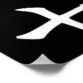 Six Seven In Japanese Kanji 6 Roku 7 Nana  Poster (Ecke)