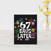 Six Seven Meme 67 Days Of School Later Funny Teach Karte (Gelbe Blume)