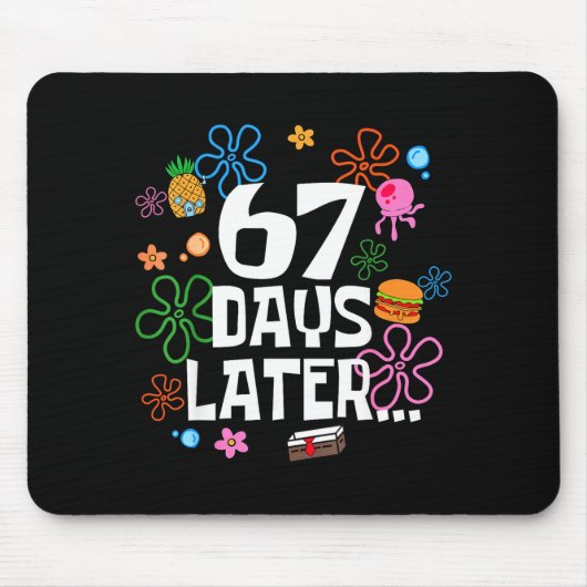 Six Seven Meme 67 Days Of School Later Funny Teach Mousepad (Vorne)