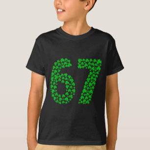 Six Seven Meme 67 St Patrick's Day Shamrocks Männe T-Shirt