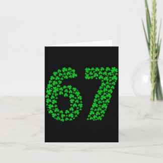 Six Seven Meme 67 St Patricks Day Shamrocks Männer Karte