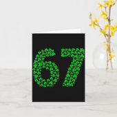 Six Seven Meme 67 St Patricks Day Shamrocks Männer Karte (Gelbe Blume)