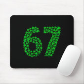 Six Seven Meme 67 St Patrick's Day Shamrocks Men W Mousepad (Mit Mouse)