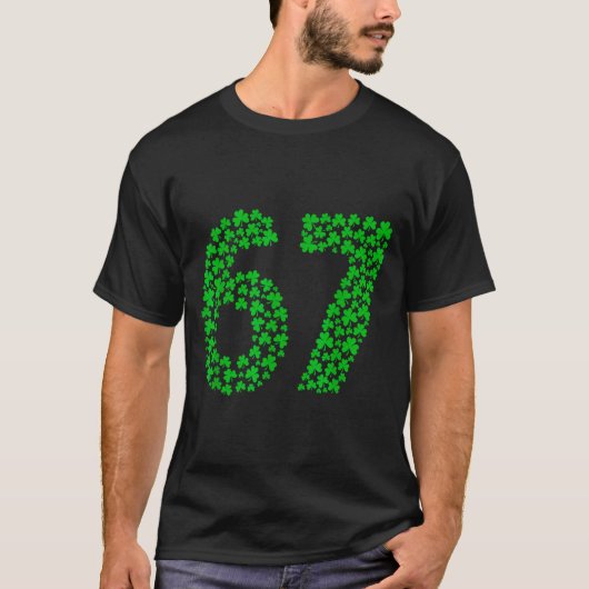 Six Seven Meme 67 St Patrick's Day Shamrocks Men W T-Shirt (Vorderseite)